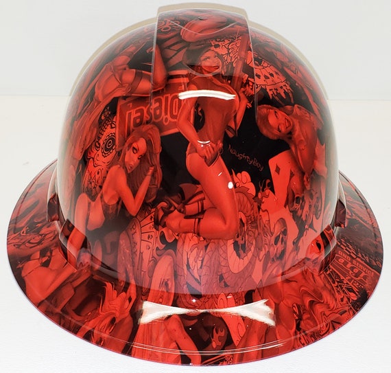 Hydro Dip Hard Hat Red Naughty Boy Pyramex Ridgeline  display picture 2