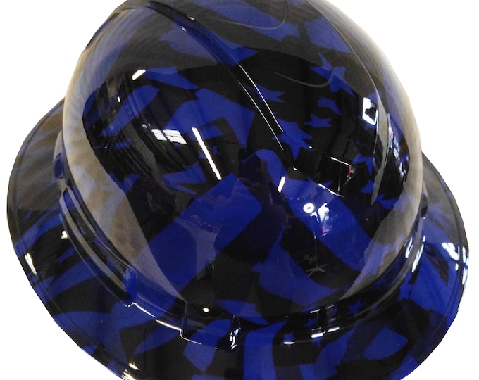 Hard Hat Ridgeline Full Brim Custom Blue Midnight American Flags
