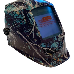 Hydro Dipped Schweißhelm AUTODARK WHAM30 Series Blue Muddy Girl