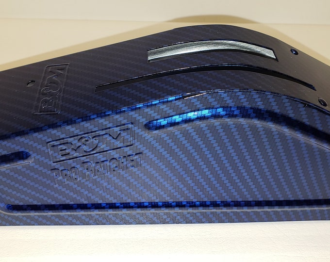Custom B&M Shifter Cover Blue Carbon Fiber Hydro dipped
