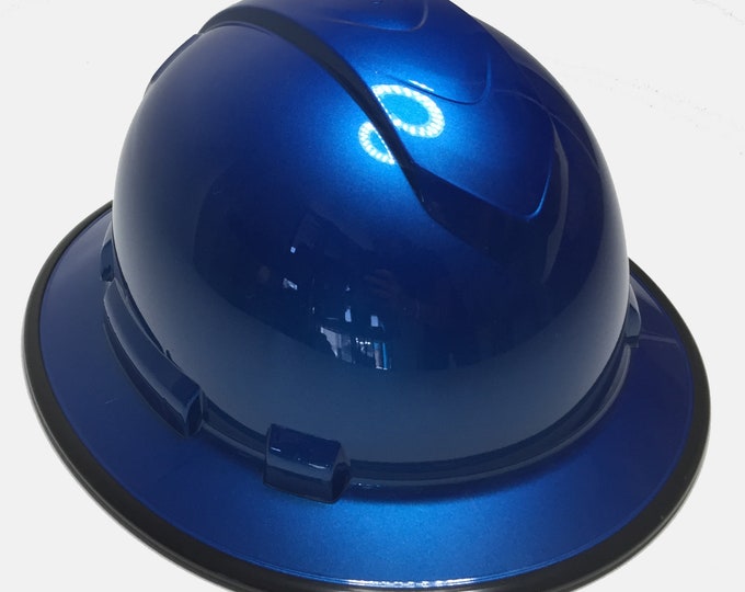 Custom Painted Speedway Blue Ridgeline Full Brim W/Black EdgeGard