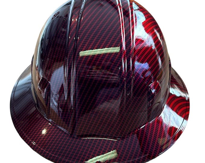 Hard Hat SL Series Full Brim Custom Kandy Red Carbon Fiber
