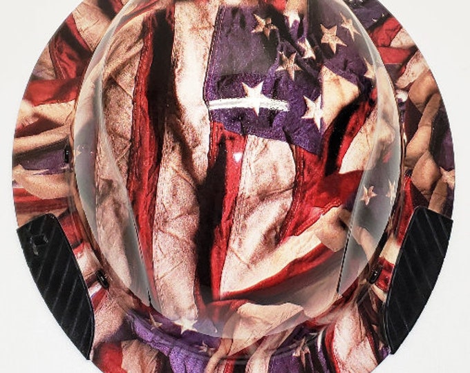 Custom Respect Flags Lift DAX Carbon Fiber HDC-15KG Full Brim HardHat