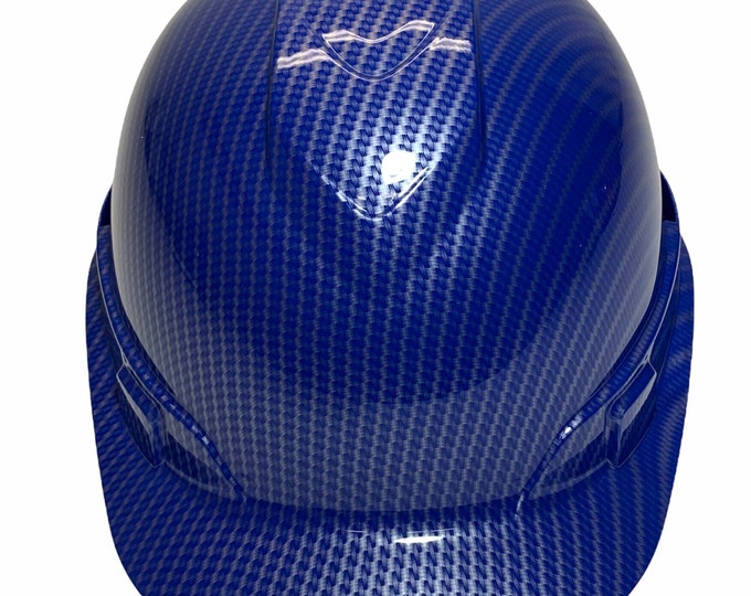 Hard Hat Ridgeline Cap Style Custom Vented Blue Carbon Fiber