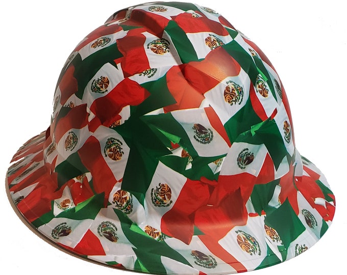 Hard Hat Ridgeline Full Brim Custom Mexico Flags