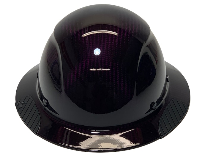 Custom Translucent Purple Lift DAX Carbon Fiber HDC-15KG Full Brim HardHat