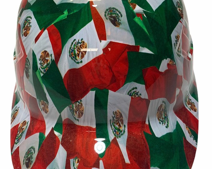 Custom Hydro Dipped Mexico Flag Bump Cap