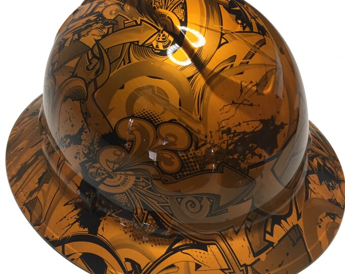 Custom Hard Hat HOK Sunset Pearl Graffiti Full Brim Ridgeline