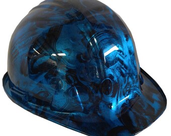 Custom Hard Hat Hydro Dipped Kandy Light Blue Turbos & Pistons SL Series Cap Style