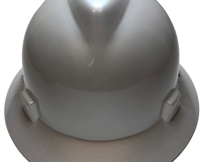 Custom Painted MSA V-Gard Full Brim Pearl White