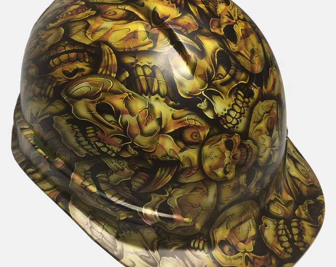 Custom Hard Hat French Fry Insanity Skulls Ridgeline Cap Style