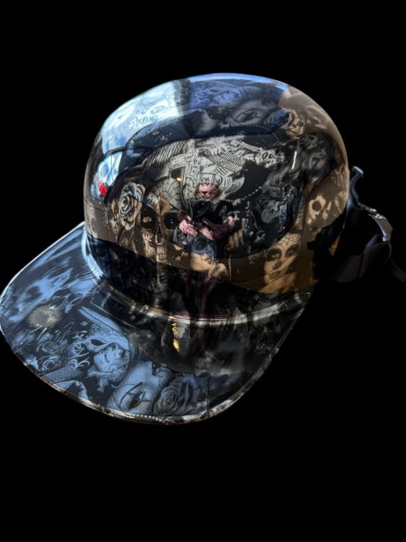 Mike's Pro Lid Flat Boy Chrome Custom Hydro Dipped Chicana - Etsy