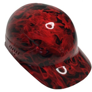 Custom Hydro Getauchte rote Flammen Bump Cap
