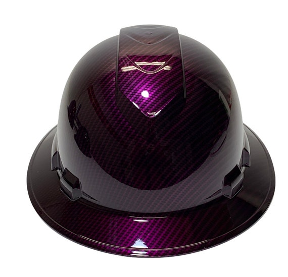 Custom Hard Hat Ridgeline Full Brim Purple Blue 2 toned Translucent