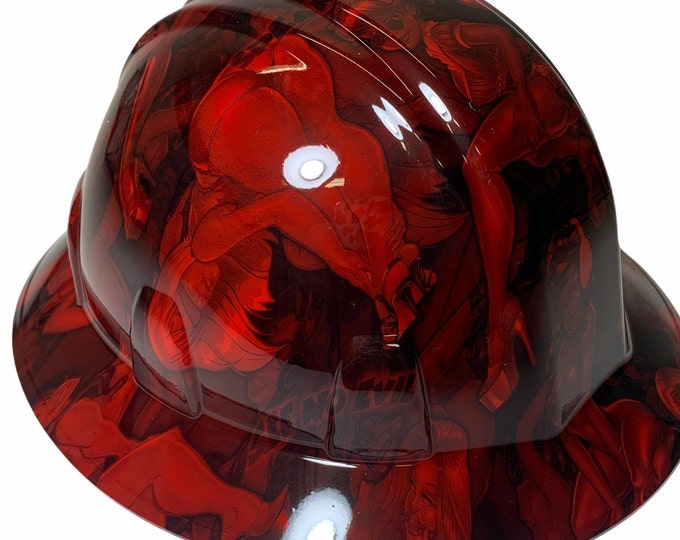 Hydro Dip Red Naughty No Evil SL Series Full brim Hard Hat