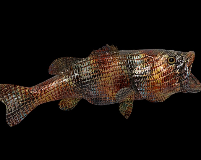 Custom Hydro Dipped Copper Cushion 8lb Largemouth Bass Mount