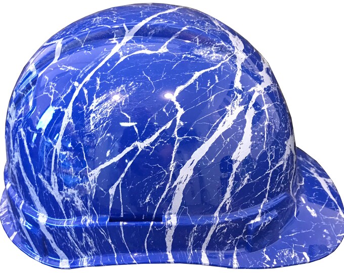 Custom Hard Hat Ridgeline Cap Style Dark Blue Marble