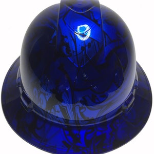 Individueller Schutzhelm Ridgeline Vollrand Kandy Blau Graffiti