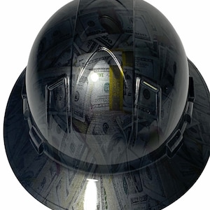 Benutzerdefinierte Hydro Dipped Hard Hat Silver Metallic 100 Stacks Ridgeline Belüfteter Vollrand