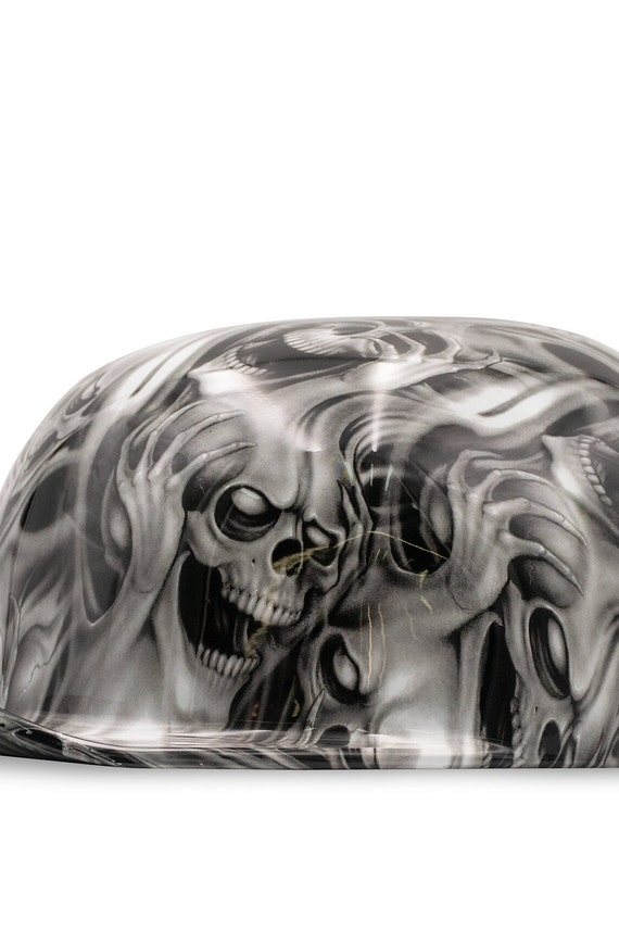 Custom White No Evil Skulls Doughboy Mikes Pro Lid Novelty Helmet