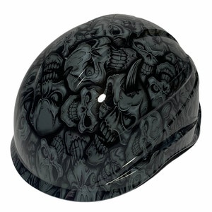 Casque d&#39;alpinisme gris personnalisé Insanity Skulls en Pyramex Ridgeline XR7