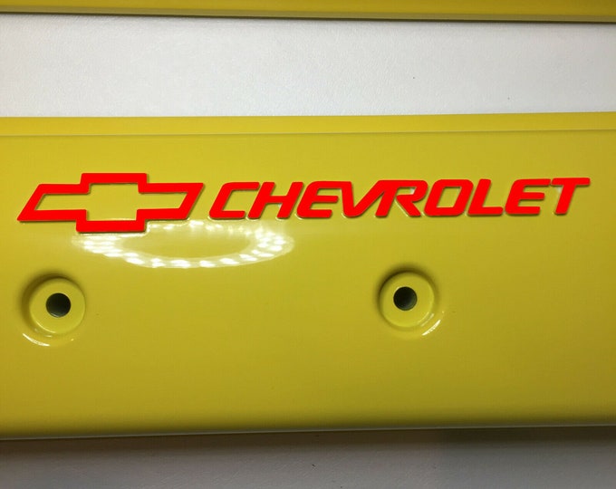Custom Painted Yellow W/Orange Letters Small Block Chevy ZZ6/Vortec GM Muscle Series Center Bolt Holley 241-290