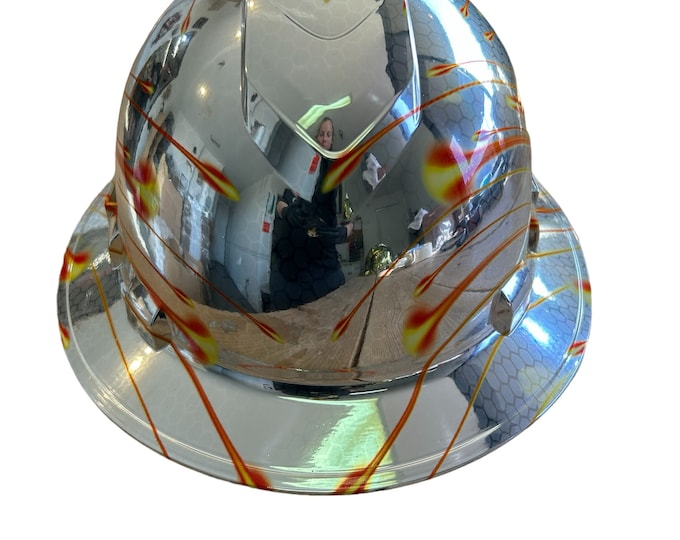 Custom Ridgeline Full Brim Hard Hat Chrome Lazer Beam