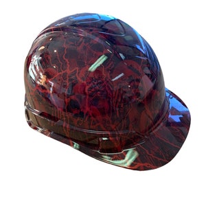 Casque de sécurité Hydro Dipped Ridgeline Cap Red NoEvil Skeletons Kandy Red Lightning