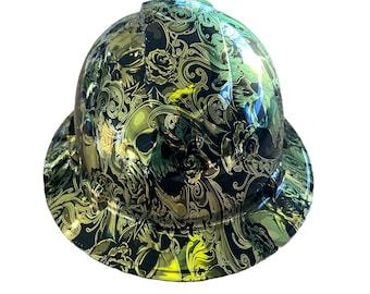 Custom Ridgeline Full Brim Hard Hat Chrome Gold Filigree