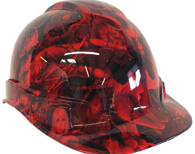 Hard Hat Ridgeline Cap Style Custom Red Fantacy Girls