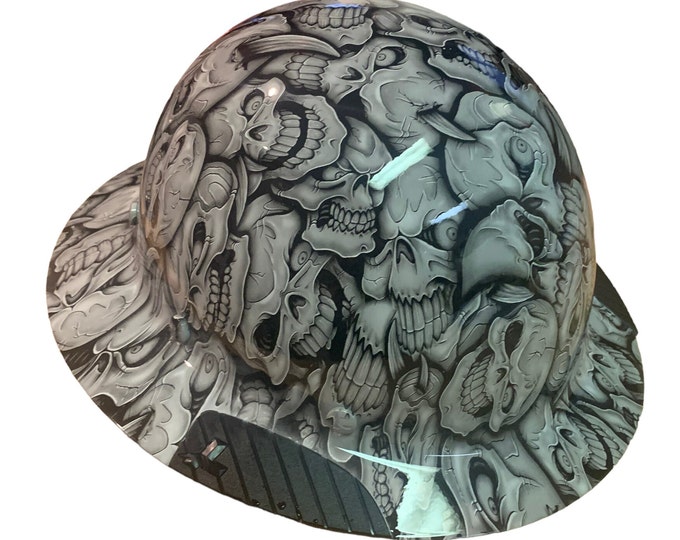 Hydro Dip Insanity Skulls Lift DAX Carbon Fiber HDC-15 Full Brim Hardhat