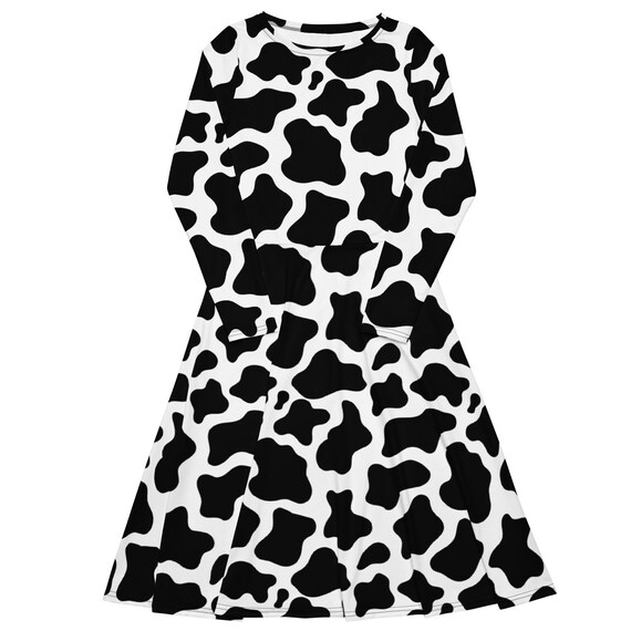 cow print midi dress Margaret Cow Print Midi Dress