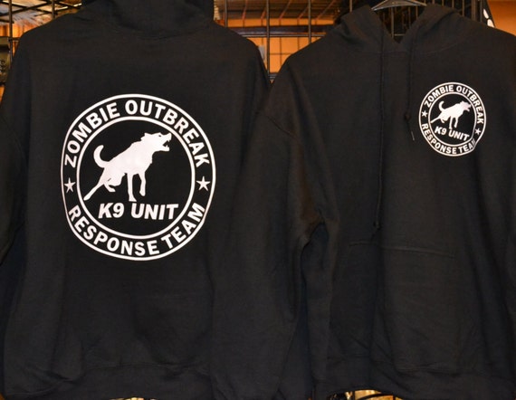 Zombie Outbreak Response Team K9 Unit Hooded Sweatshirt | Etsy