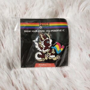 Dutch Angel Dragon Pansexual Pride Flag Enamel Pin