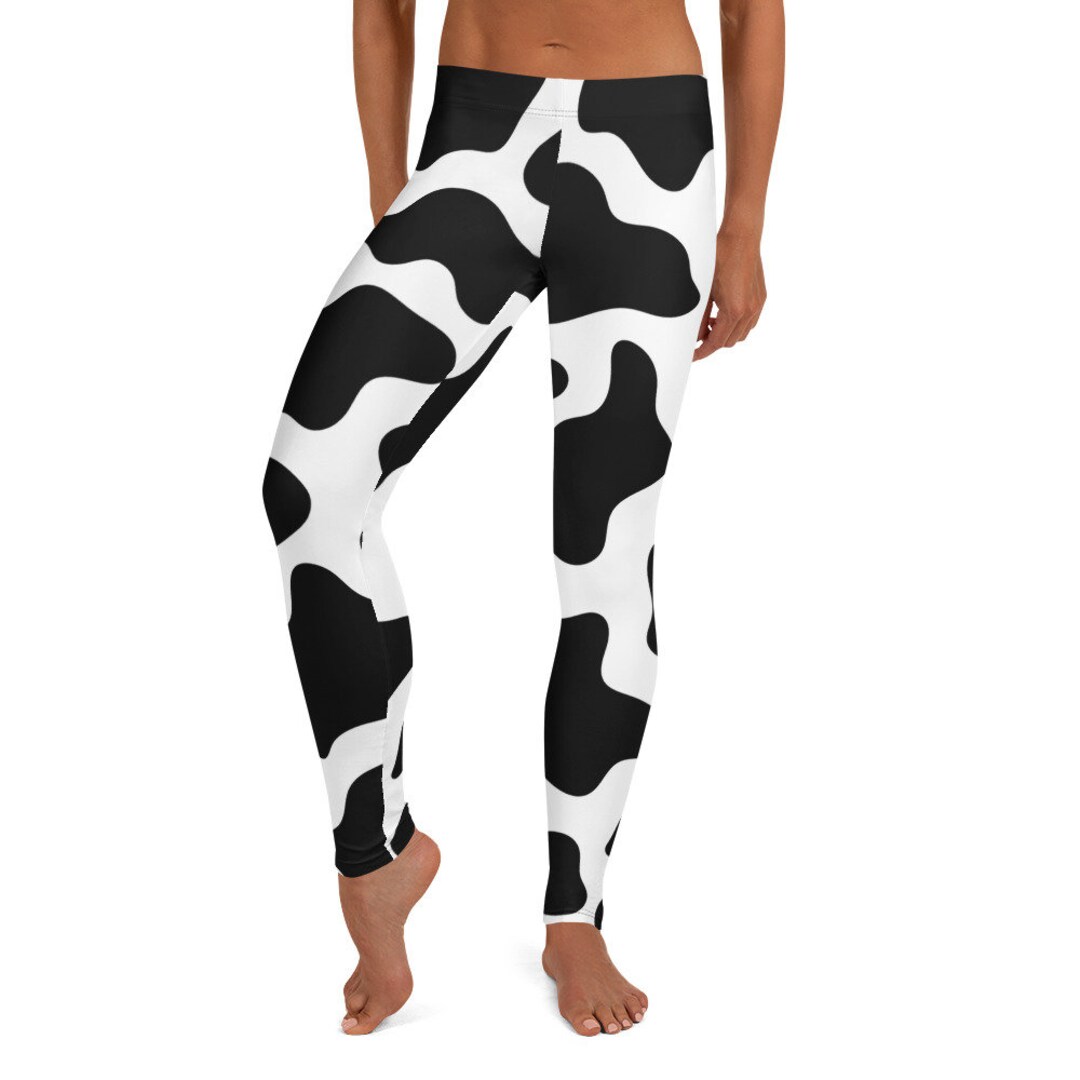 Cow print leggings for adults deals