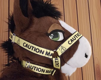 Caution May Bite Nylon Harness Muzzle or Collar