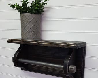 black and white bathroom floating shelves