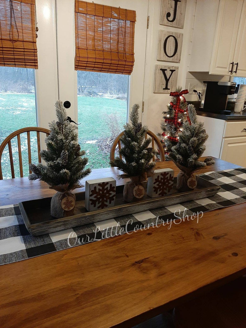 Farmhouse Centerpiece Box DECOR Not Included Rustic Table Etsy