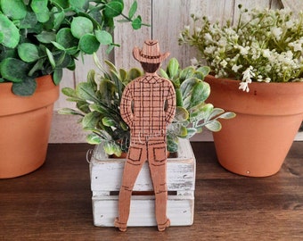 Funny plant pot, Bathroom decor, Peeing cowboy, Funny bathroom decor, Farmhouse plant decor, Mother's Day, Father's Day, Housewarming gift