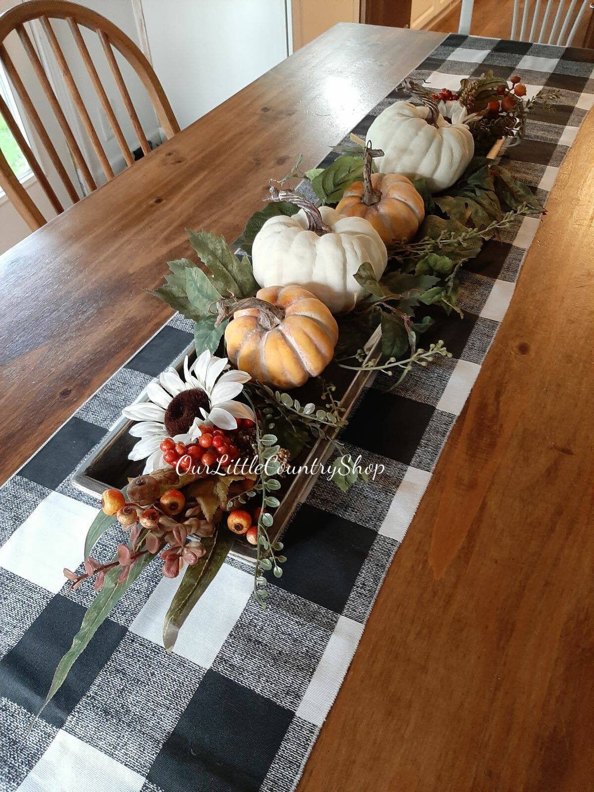 Farmhouse centerpiece box, DECOR not included, Rustic table decor, Fa…