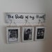 Farmhouse rustic picture hanger with 4x6 frames, The beats of my heart, This is Us, White distressed photo display, Mother's Day gift 