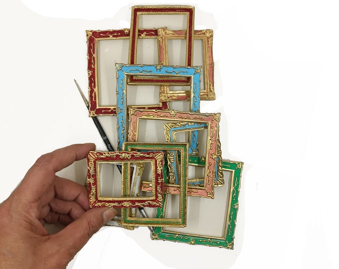 Miniature frames, hand painted