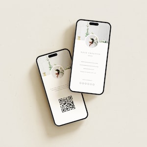 Modern Digital Business Card QR Code Design Template • Photography Business Card Design • Modern Business Card • Influencer Business Card