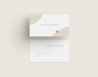 Aesthetic Business Card Design Canva Template - Modern Business Card - Editable Card - Digital Business Card - Contact Card