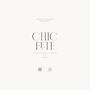 Modern Aesthetic Serif Text Logo Design Set - Modern Logo - Premade Logo - Branding - Simple Branding - Minimal Logo - Semi Custom Logo
