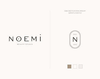 Modern Premade Logo Design Set | Minimal Premade Logo | Wordmark Logo | Semi-Custom Logo | Photography Logo