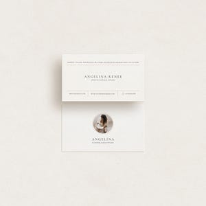 Canva Minimal Business Card Design Template • Pink Card • Simple Card Design • Photography Business Card • Contact Card Business Marketing
