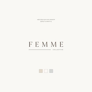 Modern Aesthetic Serif Text Logo Design Set - Modern Logo - Premade Logo - Branding - Simple Branding - Minimal Logo - Semi Custom Logo