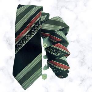 Black and beige diagonal striped tie, Vintage neckties, Ties, Neckties, Mens Necktie, Vintage Tie, Vintage necktie, Free Shipping