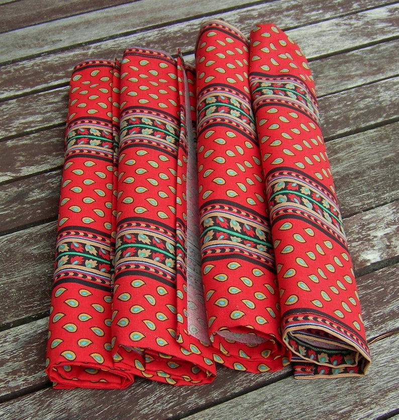 Red Placemats Set of 4 Placemat Handmade Dining Supplies Etsy